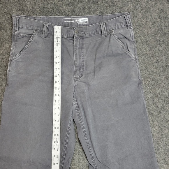 Carhartt Pants Mens 38x32 Rugged Flex Canvas Work Relaxed Fit Pockets - Picture 6 of 11